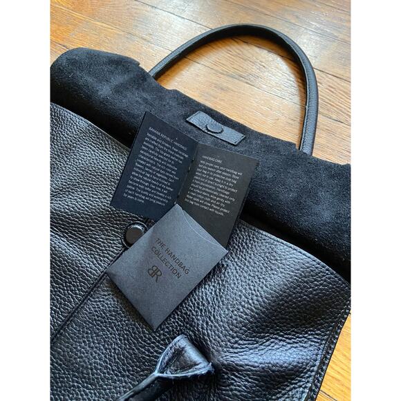 BANANA REPUBLIC Black Pebbled Leather Shoulder Bag (NWOT) - Picture 6 of 14